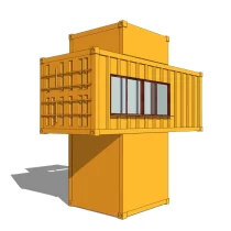 Скачать бесплатно модель здания контейнера в Sketchup
