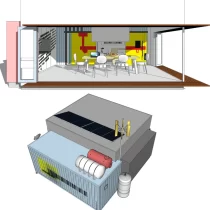 Скачать бесплатно модель контейнера в Sketchup