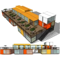 Скачать бесплатно Sketchup Модель кафе в контейнере
